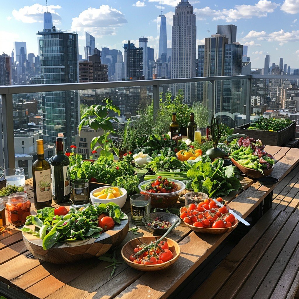 Rooftop garden spread